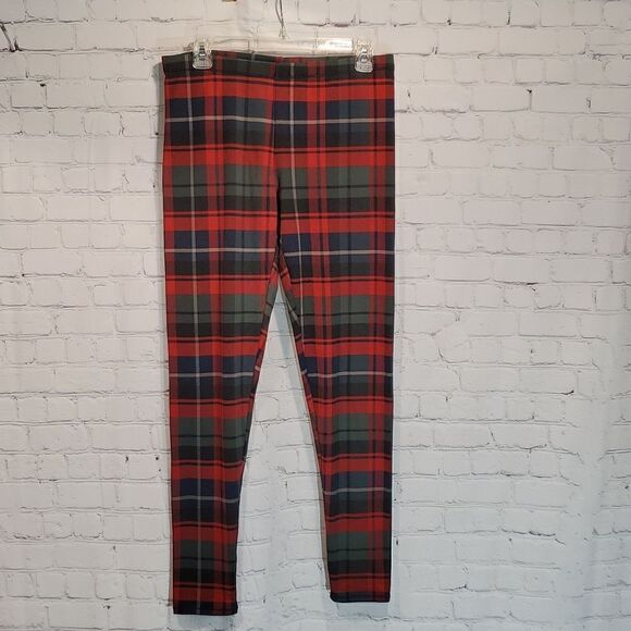 Climate Right by CuddlDuds fleece plaid base layer leggings - Picture 1 of 8